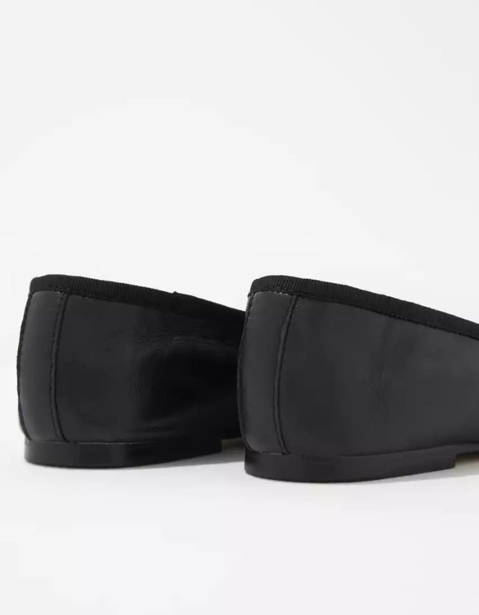 Loafers American Eagle Blossoms Black Cuir Noir Femme | EBG-72150740